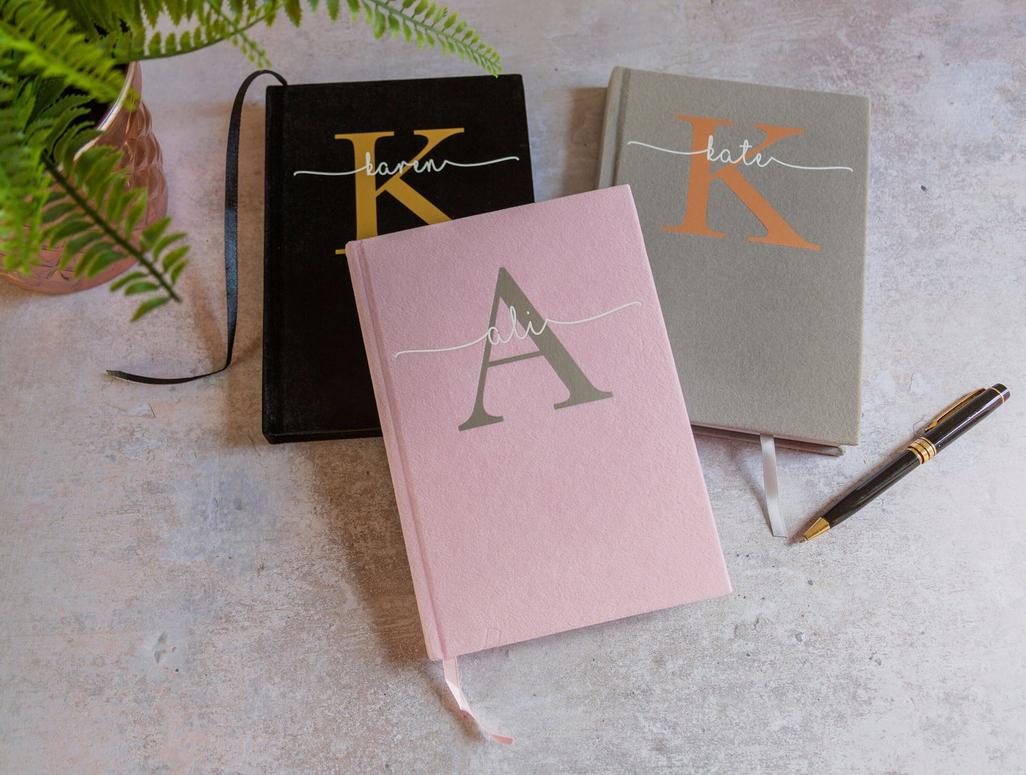 Personalised Velvet Notebook for Her