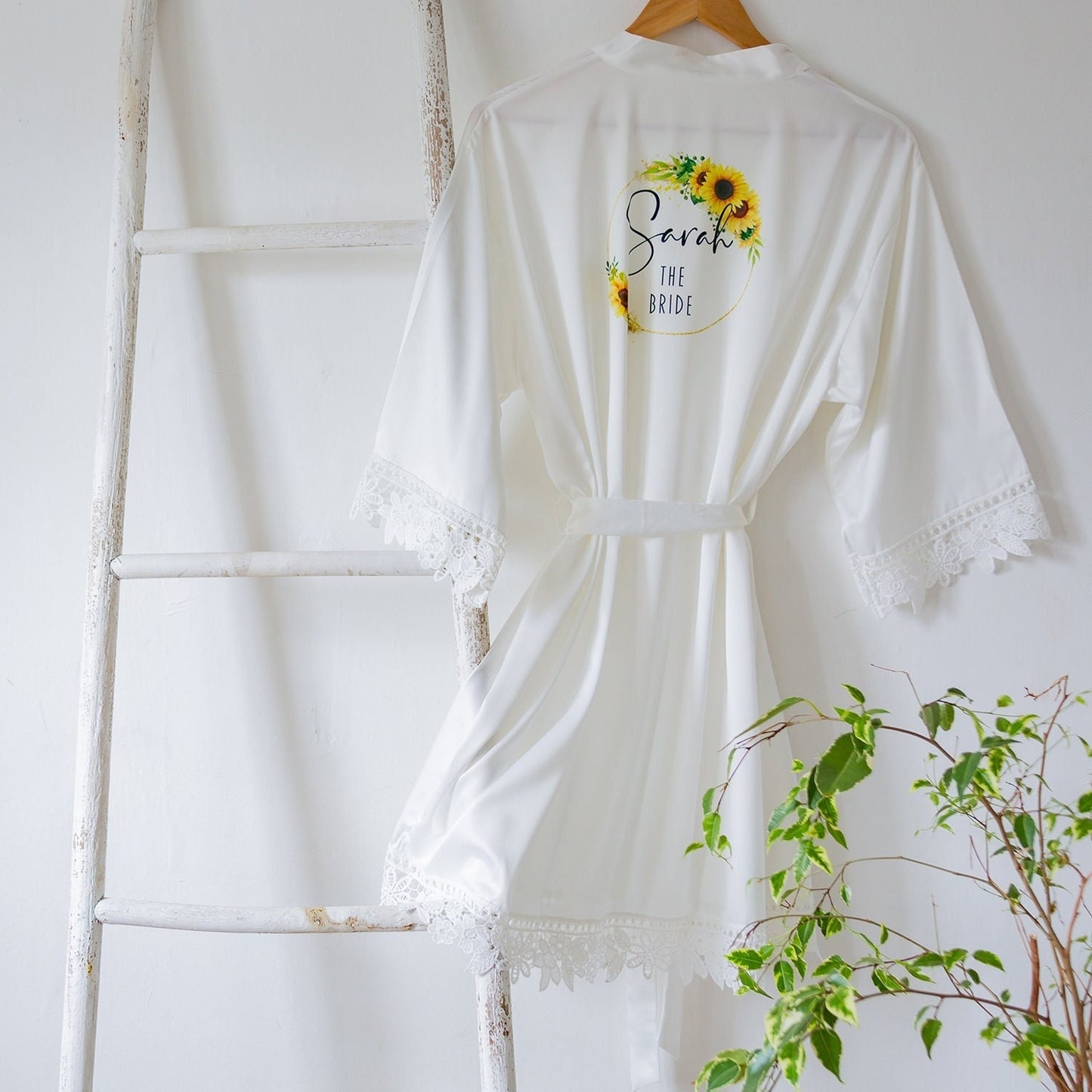 Sunflower Wedding Satin Bride/Bridesmaid Robes | FAST DESPATCH