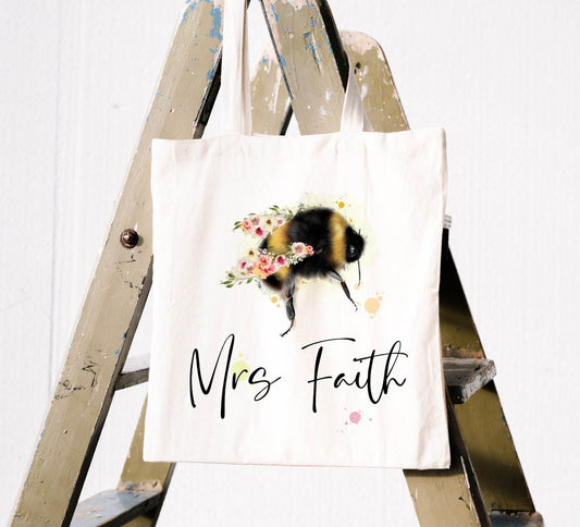 Bumble Bee Tote Bag | Personalised Bee Gift