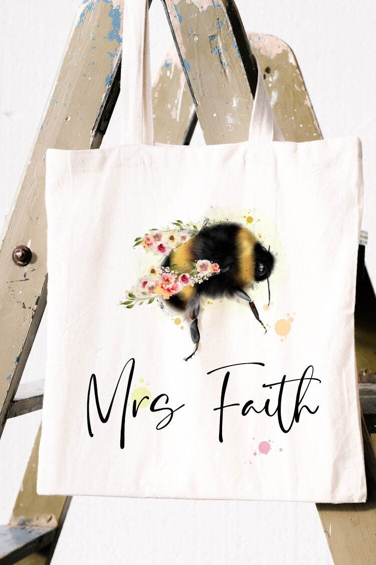 Bumble Bee Tote Bag | Personalised Bee Gift