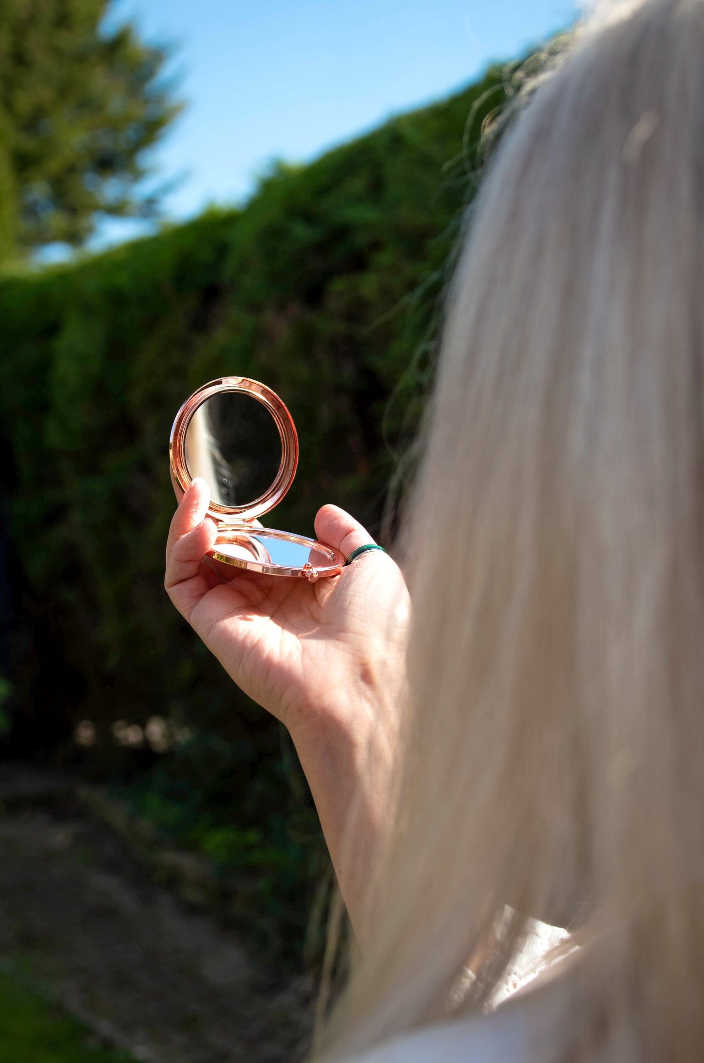 Sunflower Compact Mirror | Personalised Gift for Mum/Friend