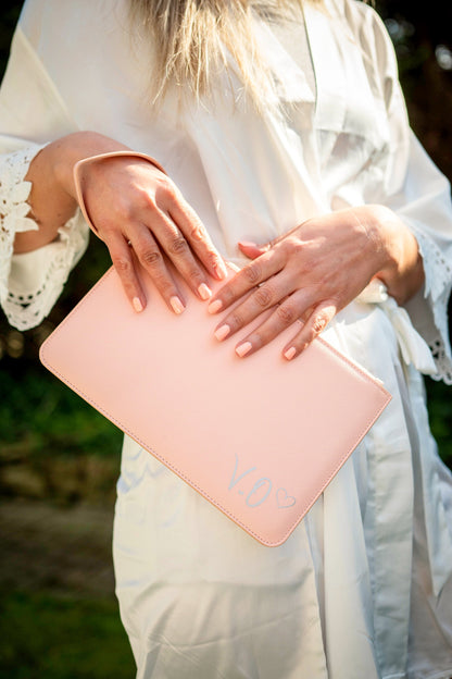 Personalised Bridesmaid Clutch Bag with Wrist Strap