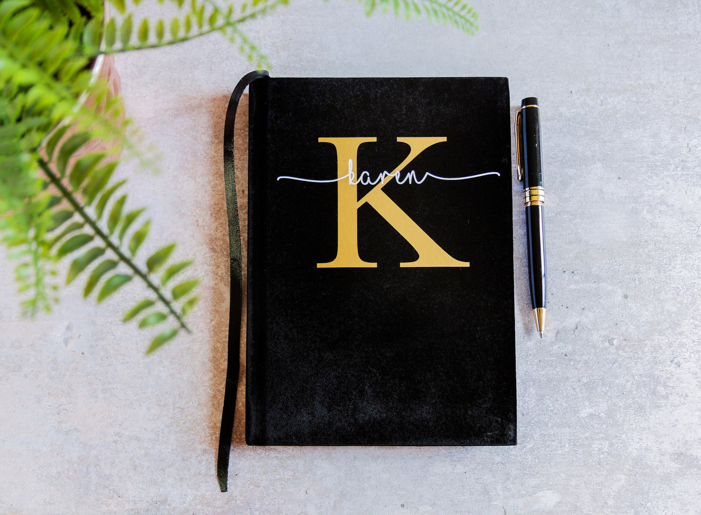 Personalised Velvet Notebook for Her