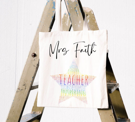 Personalised Teacher Tote Bag | Thank You Gift