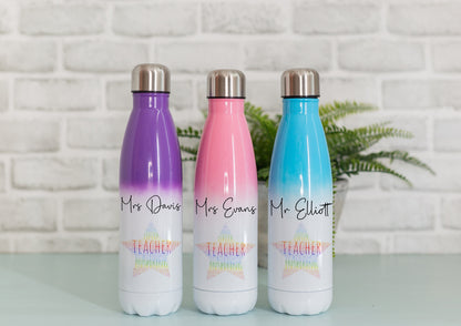 Personalised Teacher Water Bottle | Thank You Gift