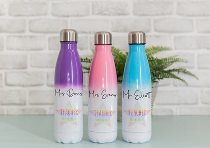 Personalised Teacher Water Bottle | Thank You Gift