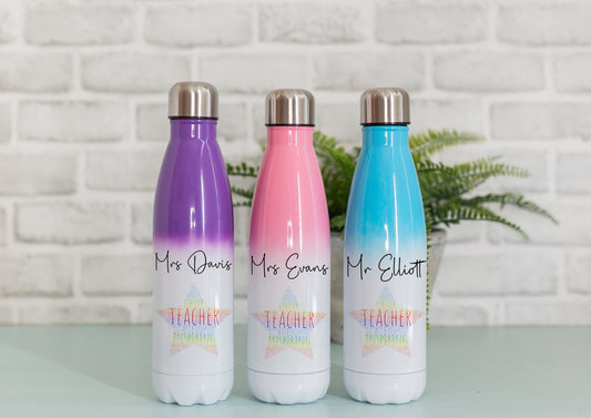 Personalised Teacher Water Bottle | Thank You Gift