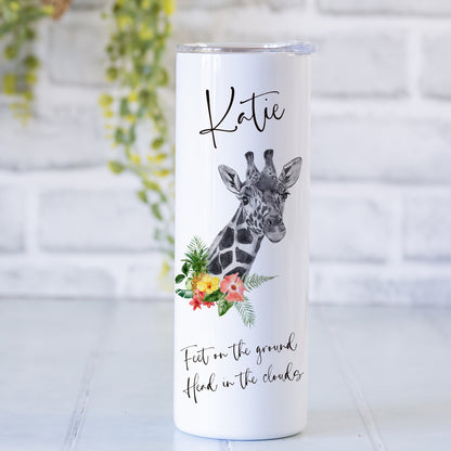 Animal Travel Mug | Giraffe Zebra Lion Tiger Wolf Llama Tumbler Cat Horse Leopard Stag