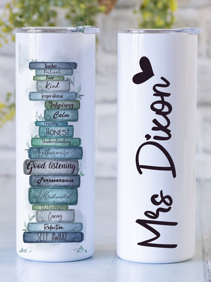 Personalised Teacher Travel Mug | Insulated Tumbler with Straw