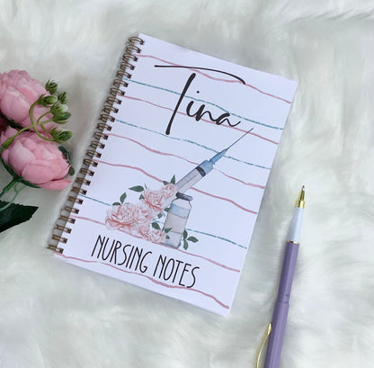 Personalised Nurse Notebook | A5 Lined Spiral Notebook