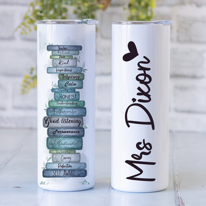 Personalised Teacher Travel Mug | Insulated Tumbler with Straw