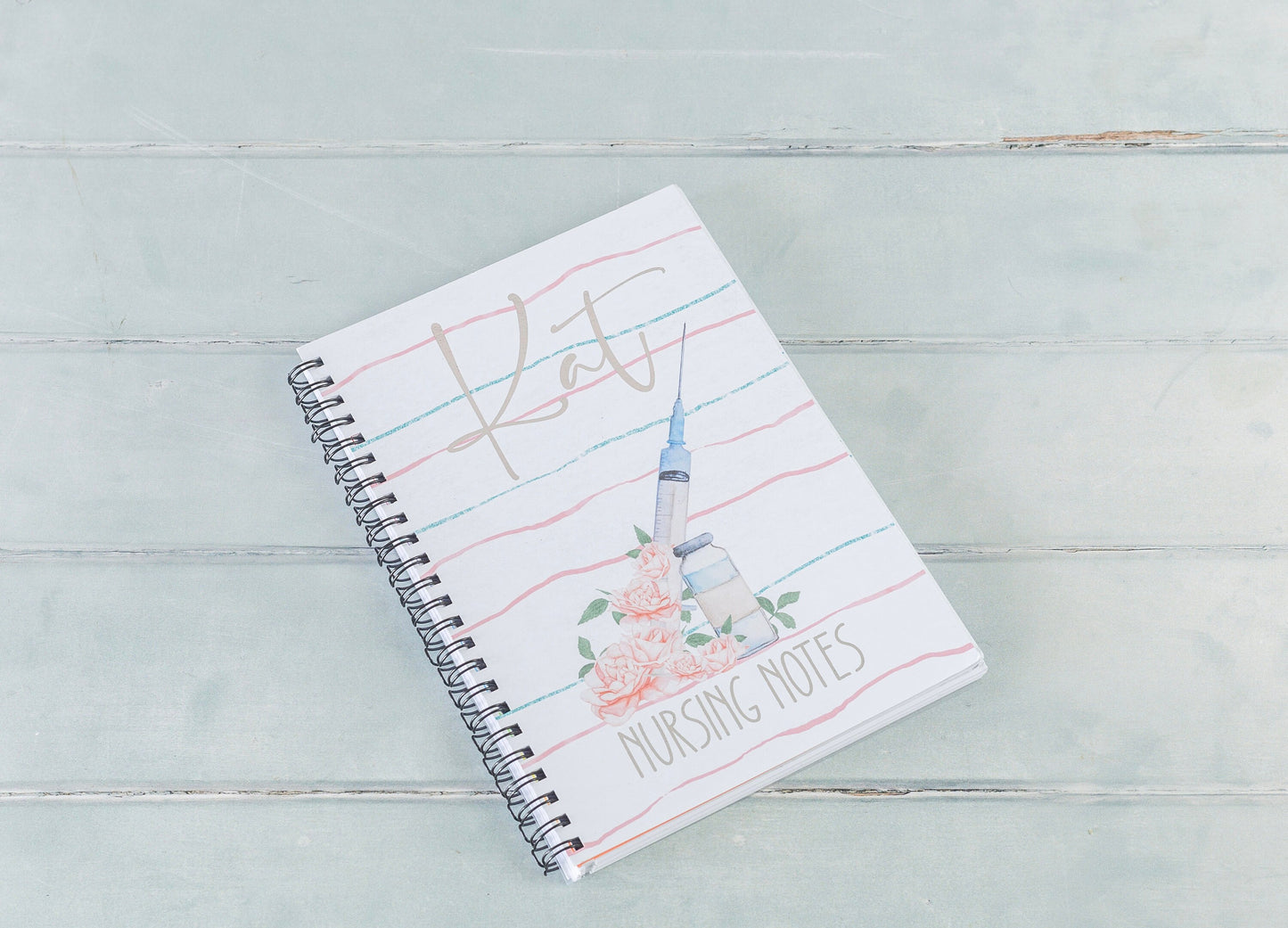 Personalised Nurse Notebook | A5 Lined Spiral Notebook