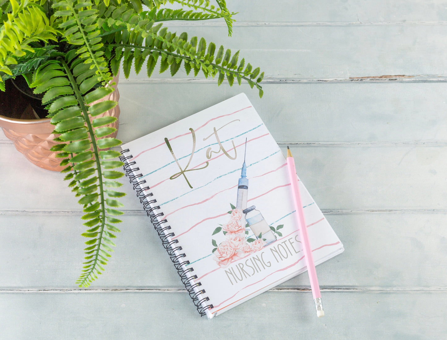 Personalised Nurse Notebook | A5 Lined Spiral Notebook