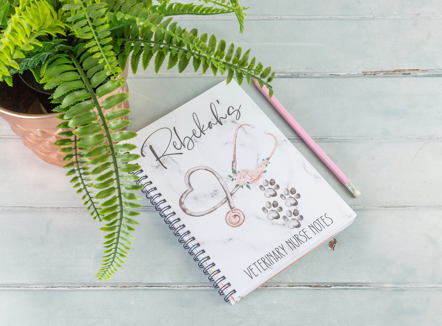 Personalised Nurse Notebook | A5 Lined Spiral Notebook