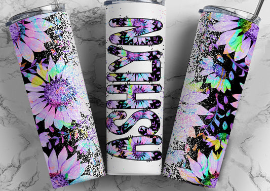 Personalised Sunflower Tumbler/Travel Mug