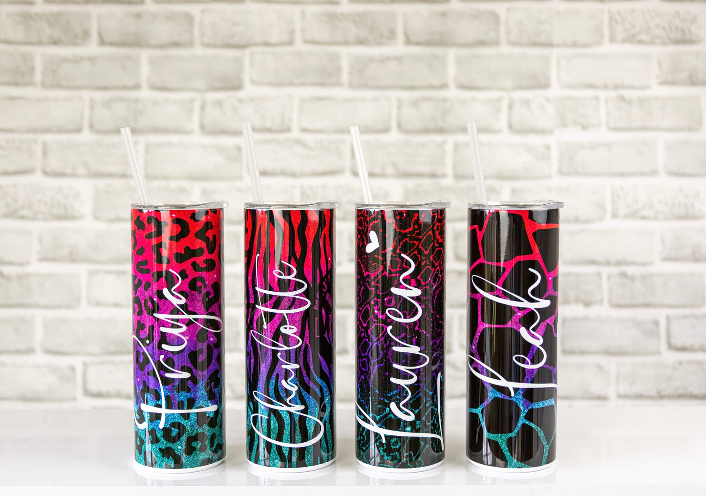 Animal Print Travel Mug | Tumbler with Name