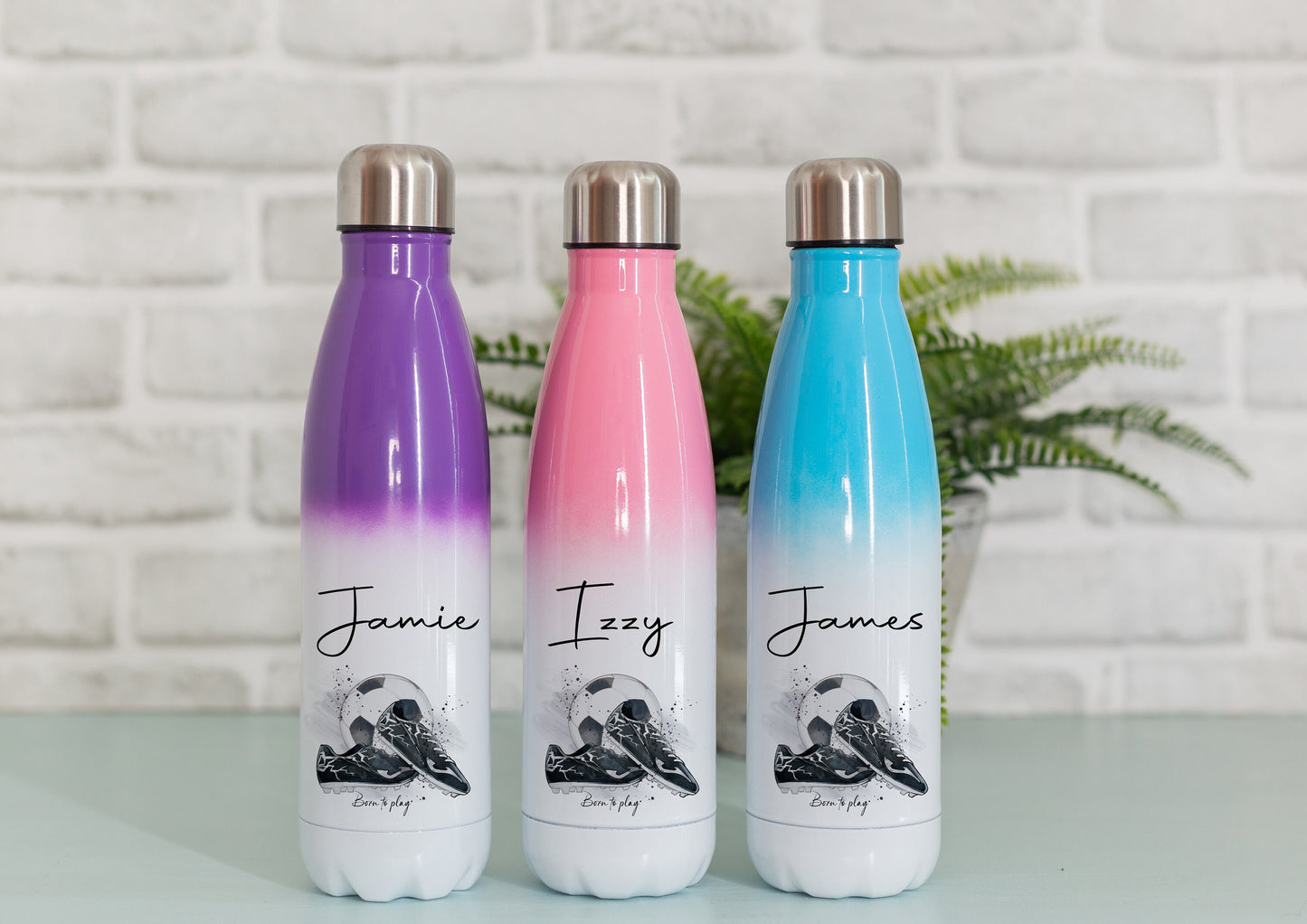 Kids Personalised Water Bottle | Football Themed Drink Bottle