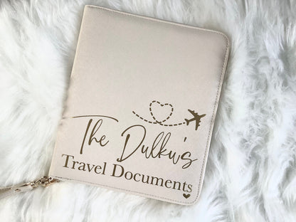 Travel Organiser for Family Passport Holder | Personalised Travel Wallet