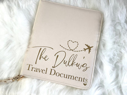 Travel Organiser for Family Passport Holder | Personalised Travel Wallet