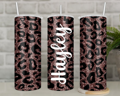 Leopard Print Travel Mug | Personalised Cheetah Print Gift