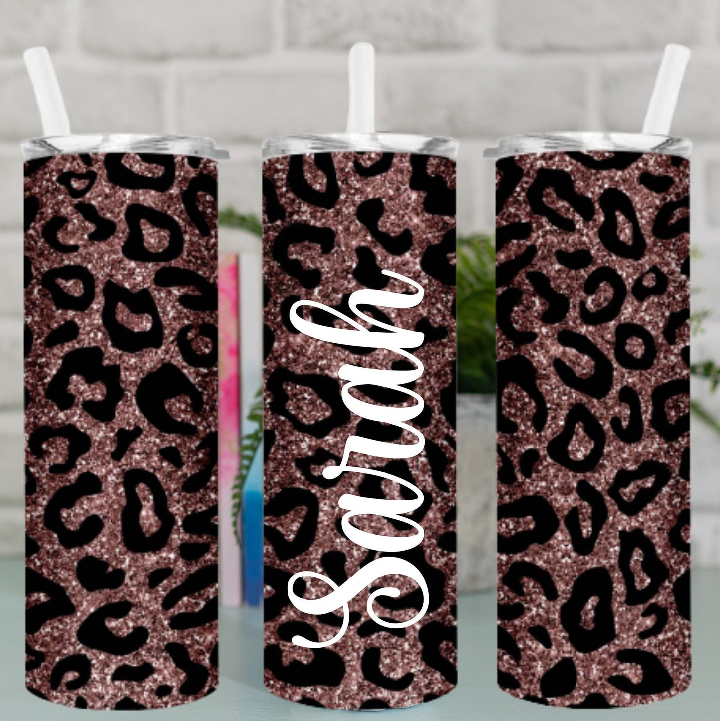 Leopard Print Travel Mug | Personalised Cheetah Print Gift
