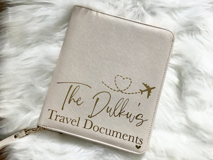 Travel Organiser for Family Passport Holder | Personalised Travel Wallet