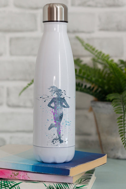 Runner drink bottle, personalised running gift, insulated drink bottle, fitness/marathon gift