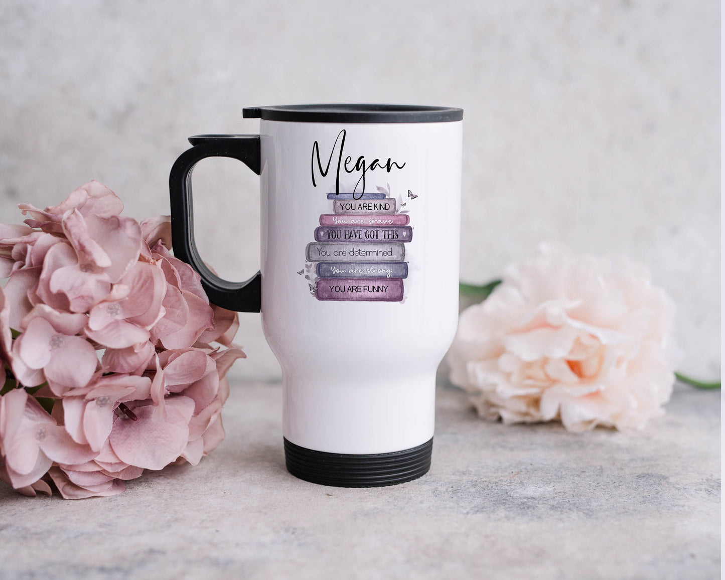 Reading Travel Mug for Book Lover | Insulated Travel Mug with Handle