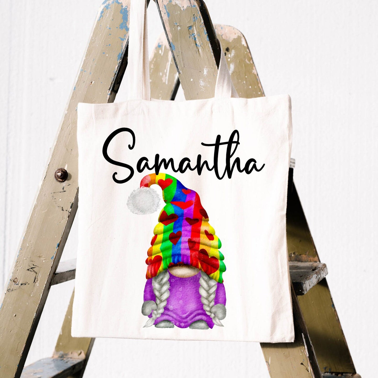 Personalised Gonk Canvas Tote Bag | Gift for Mum