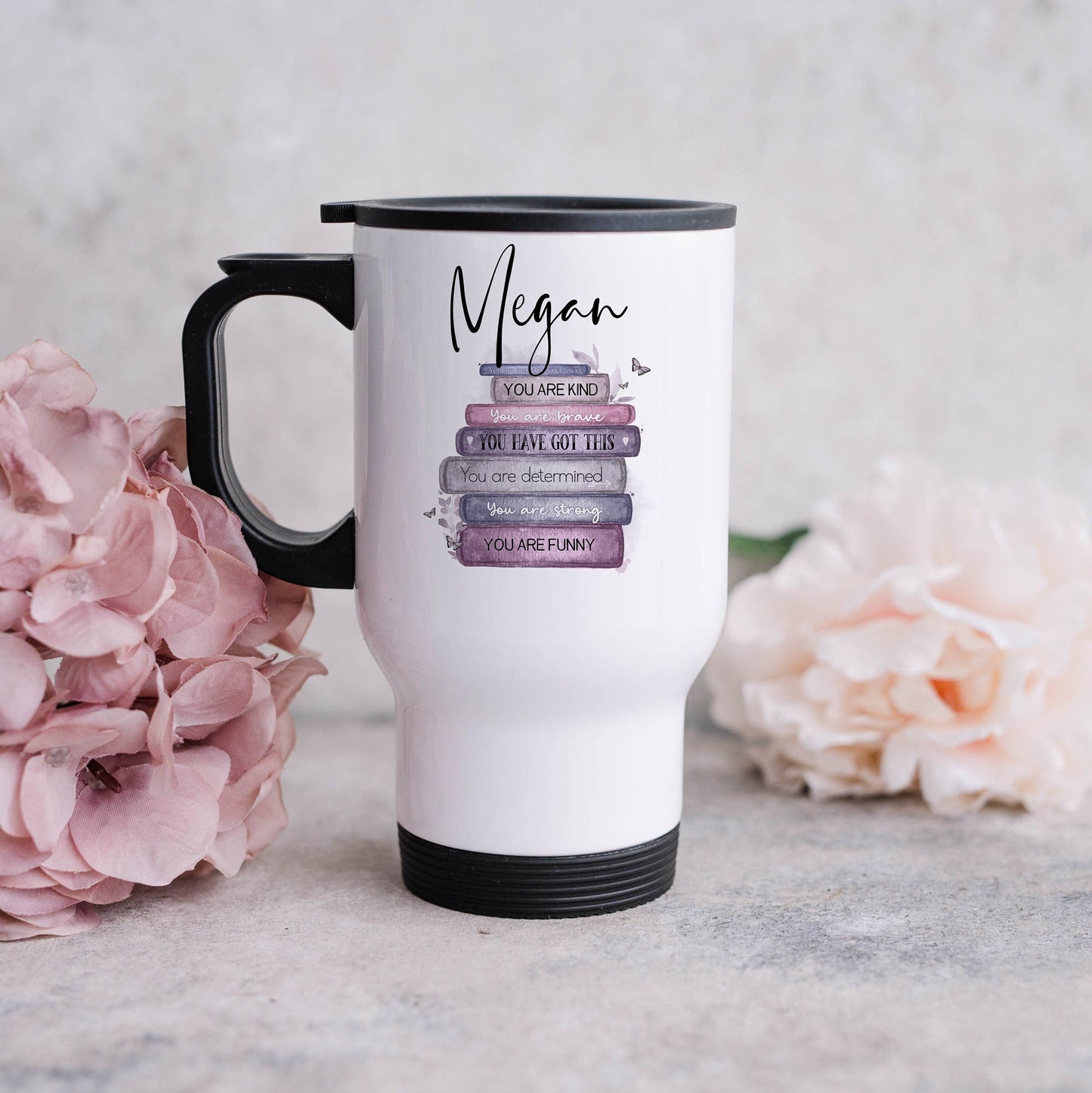 Reading Travel Mug for Book Lover | Insulated Travel Mug with Handle