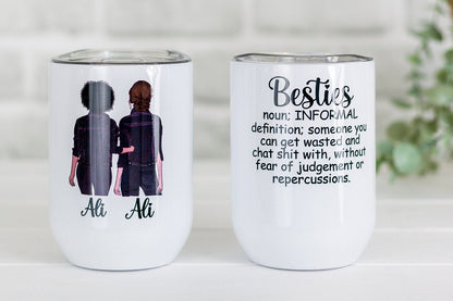 Personalised Best Friend Wine Glass | Bestie Insulated Wine Tumbler