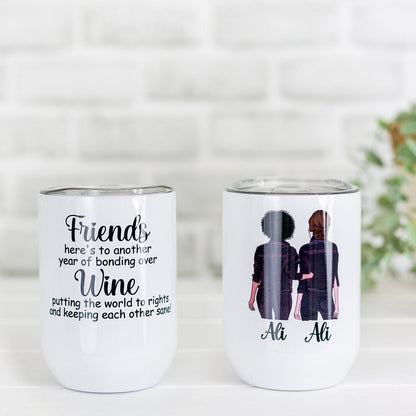 Personalised Best Friend Wine Glass | Bestie Insulated Wine Tumbler