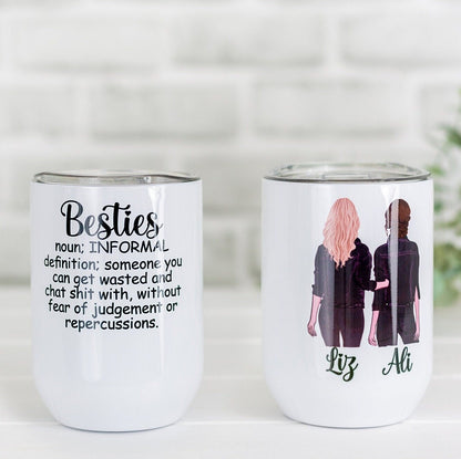 Personalised Best Friend Wine Glass | Bestie Insulated Wine Tumbler