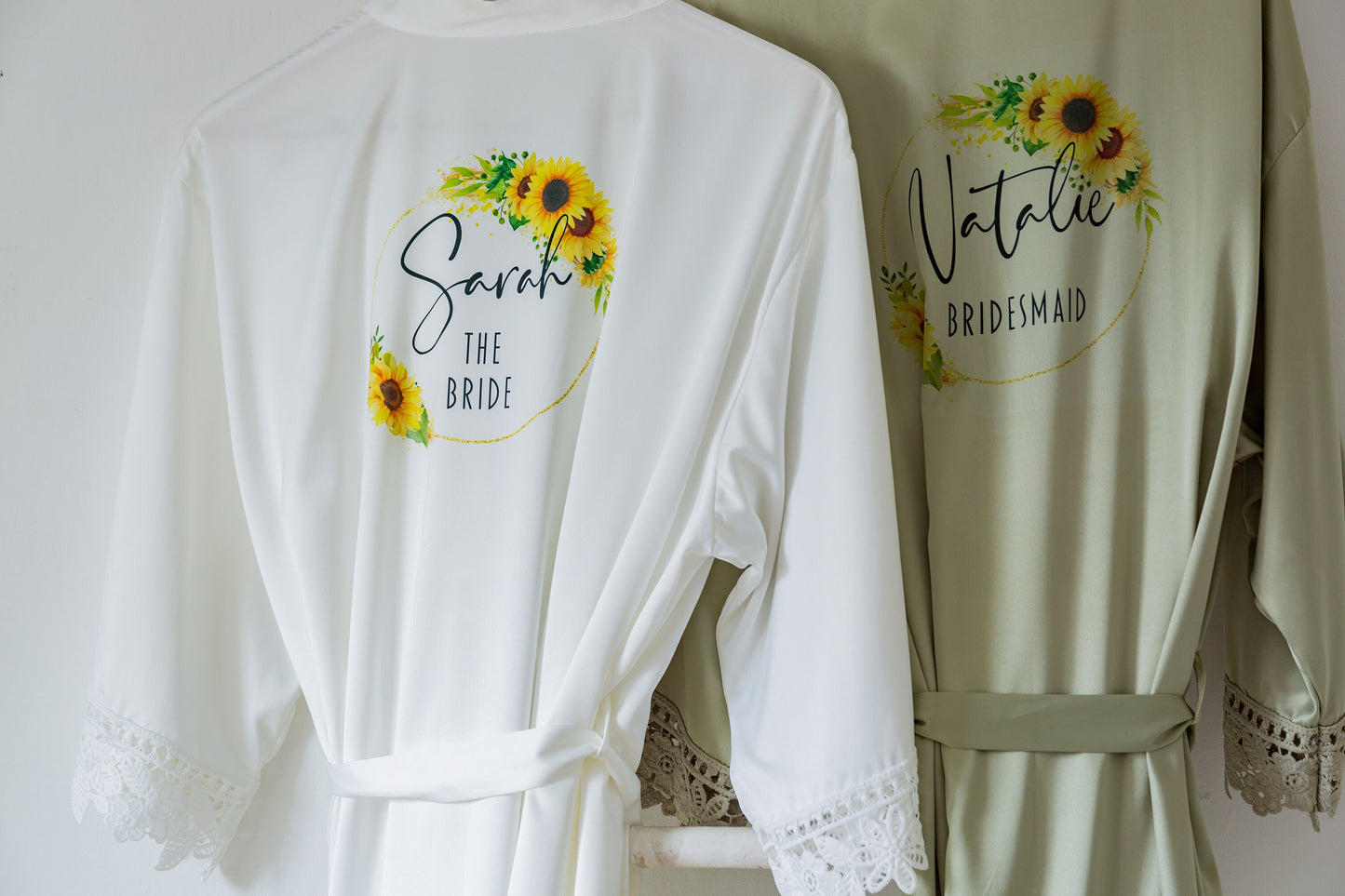 Personalised Bride/Bridesmaid Gift Box | Sunflower Gift Set with Optional Robe