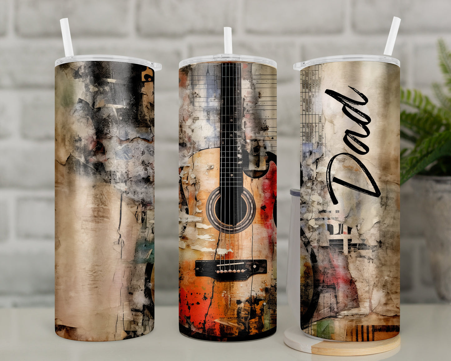 Guitar Travel Mug for Him | Personalised Tumbler for Musician