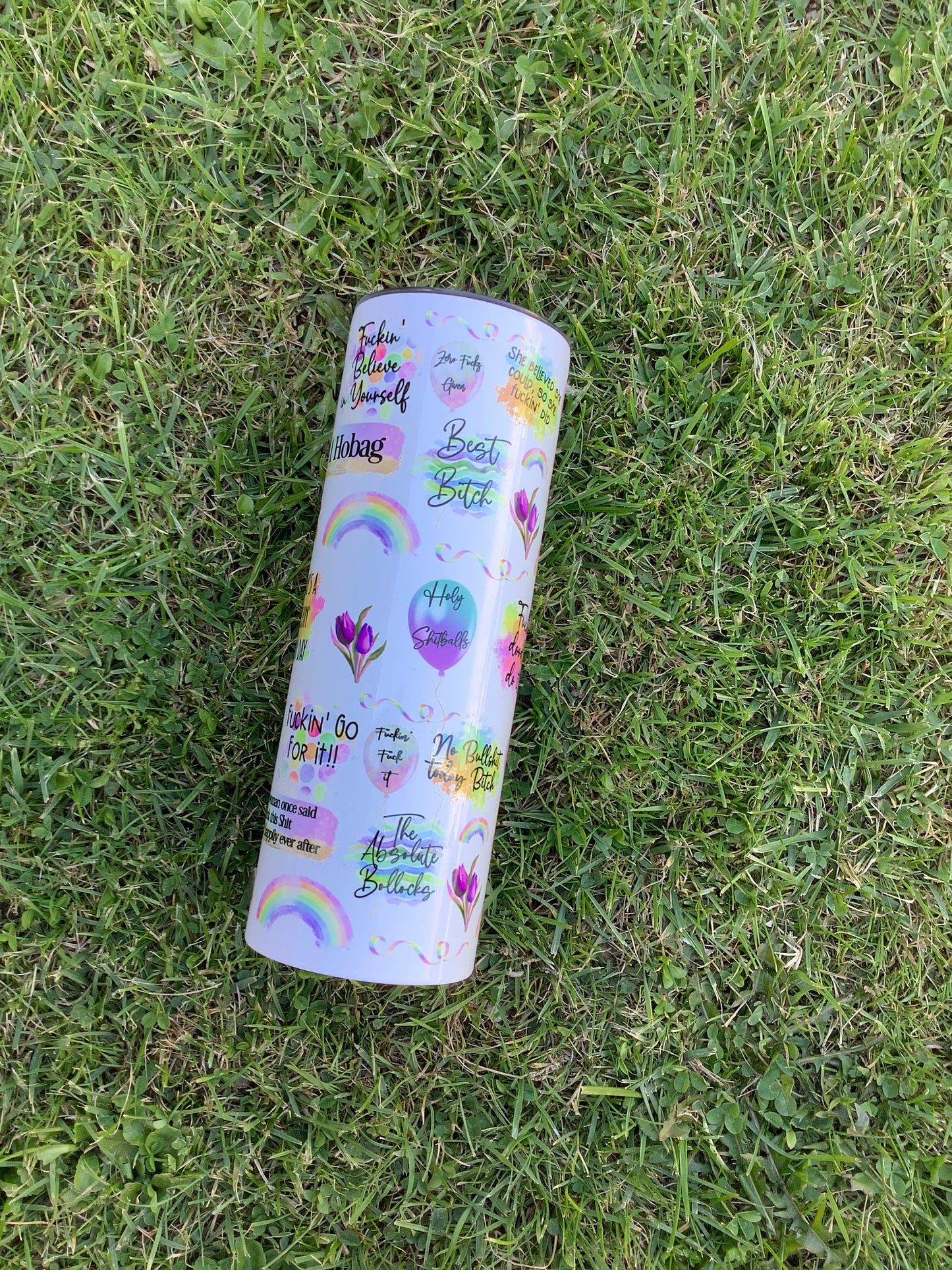 Funny Affirmations Positivity Swear Word Tumbler/Travel Mug