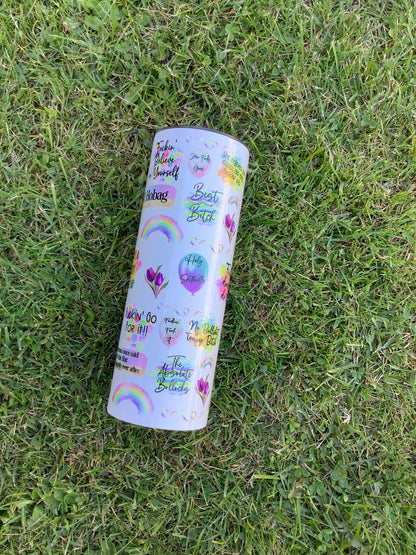 Funny Affirmations Positivity Swear Word Tumbler/Travel Mug