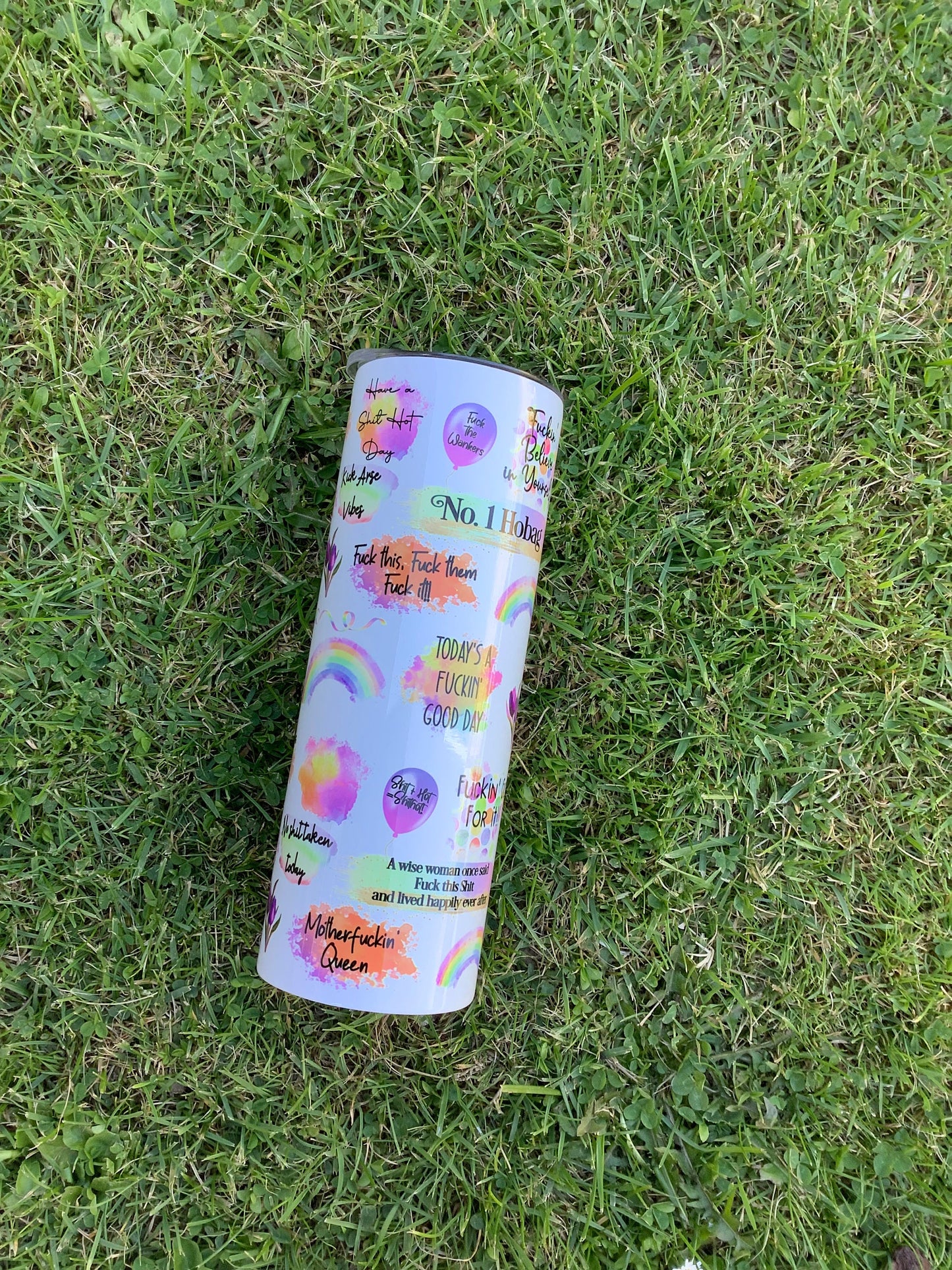 Funny Affirmations Positivity Swear Word Tumbler/Travel Mug