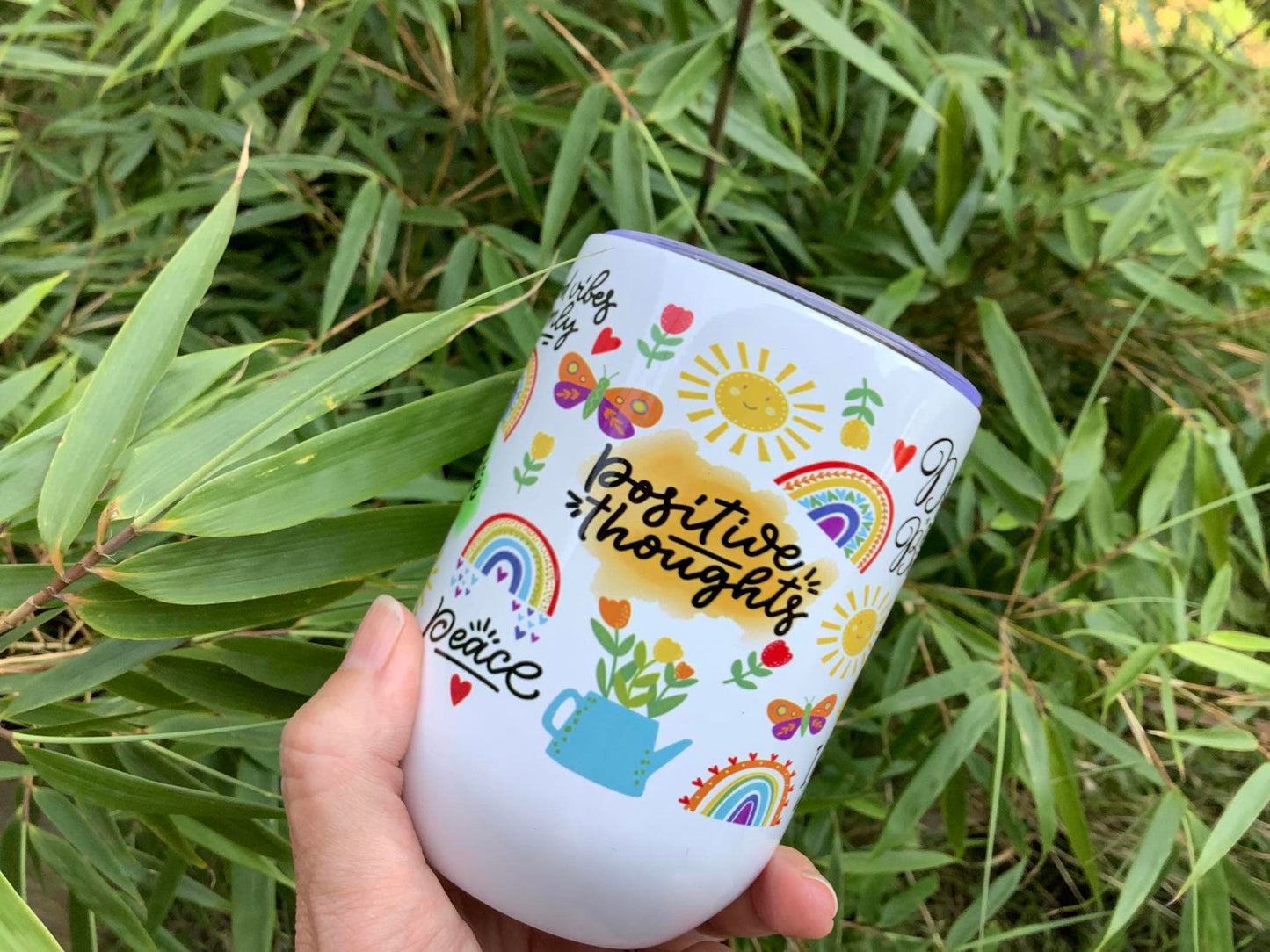 Positive Affirmations Wine Tumbler | Daily Affirmations Gift