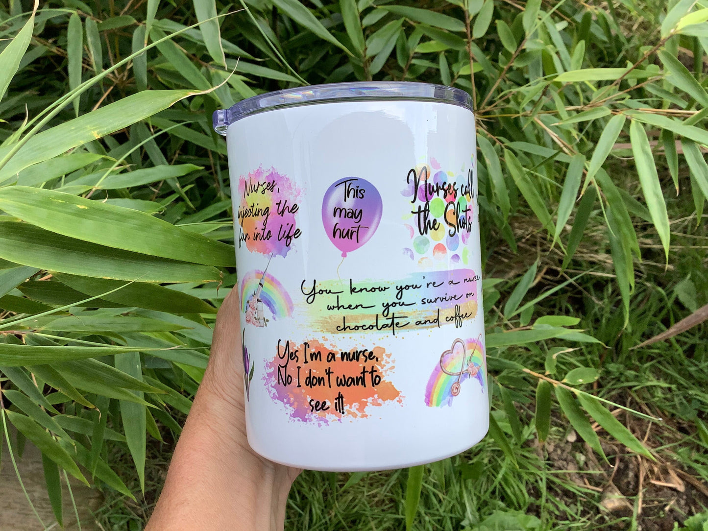 Nurse Travel Mug with Handle | Funny Nurse Affirmations Gift