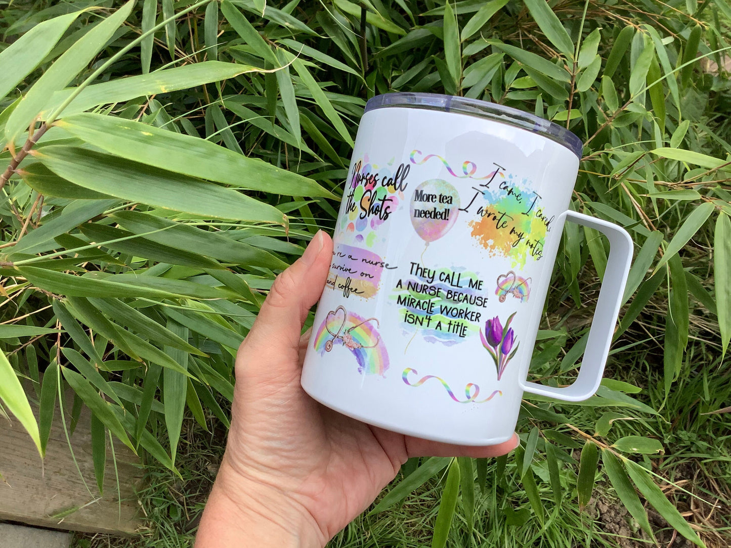 Nurse Travel Mug with Handle | Funny Nurse Affirmations Gift