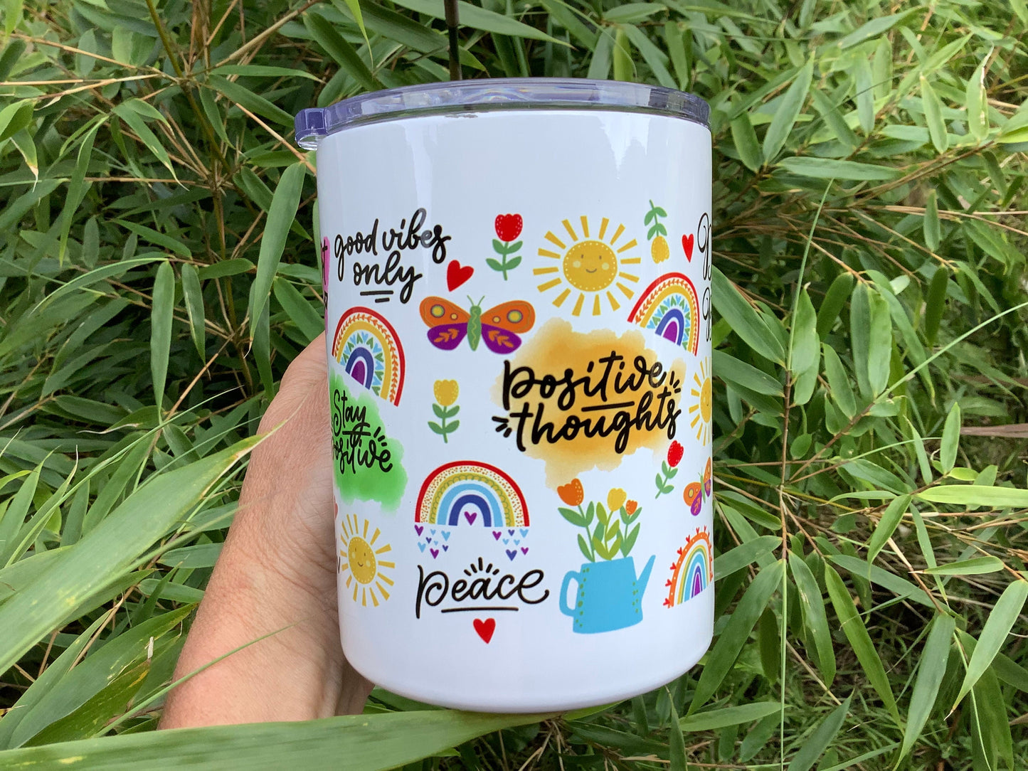 Positive Affirmations Travel Mug with Handle | Daily Affirmations Gift