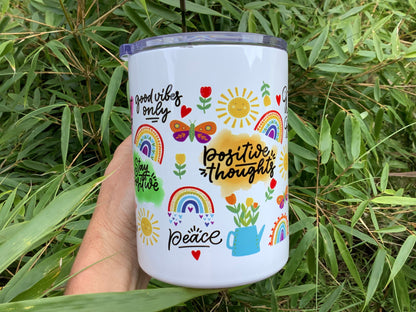 Positive Affirmations Travel Mug with Handle | Daily Affirmations Gift