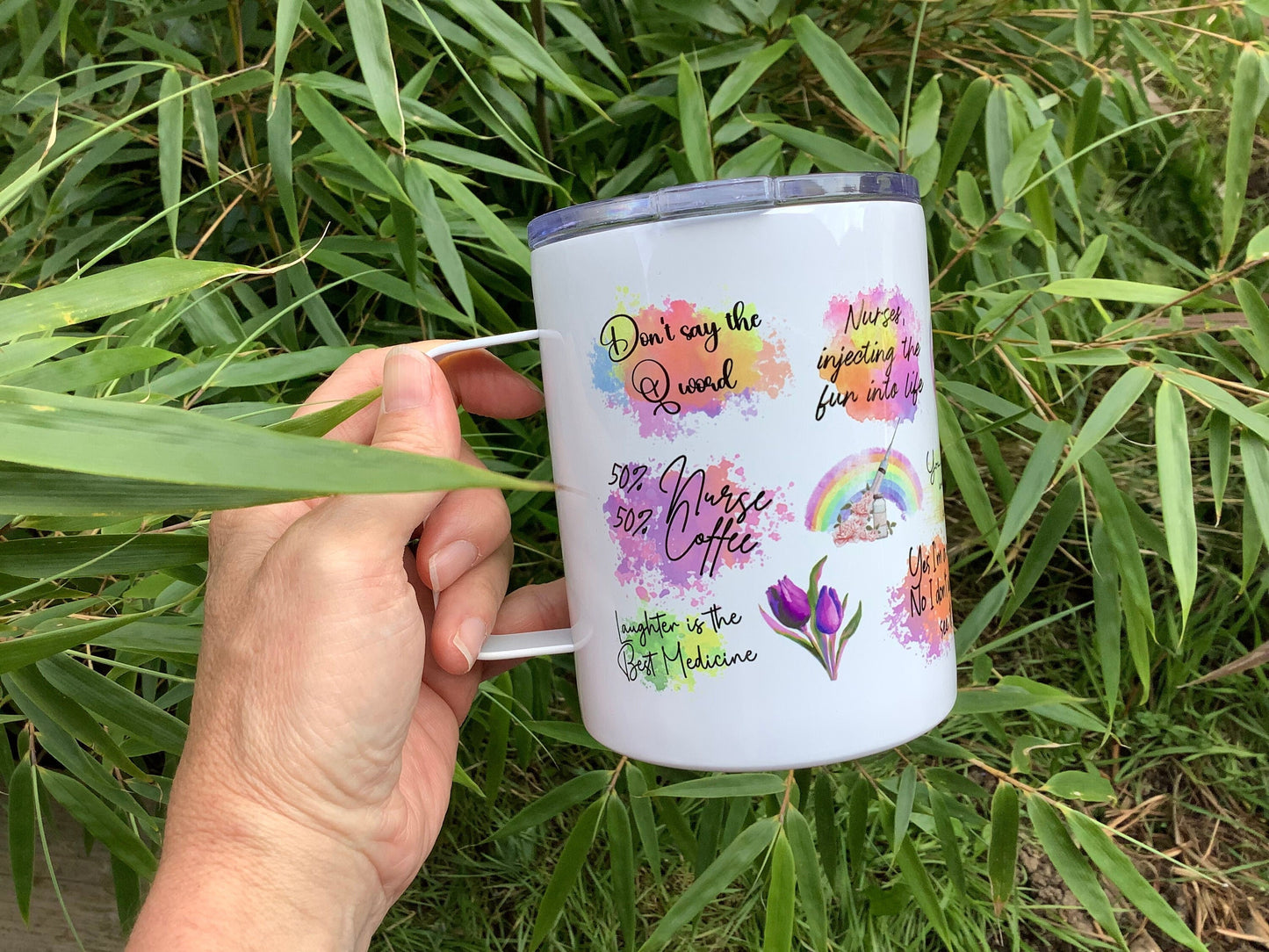 Nurse Travel Mug with Handle | Funny Nurse Affirmations Gift