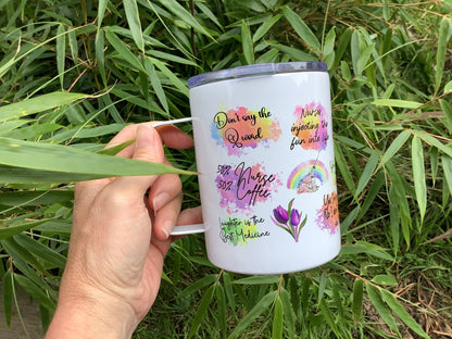 Nurse Travel Mug with Handle | Funny Nurse Affirmations Gift