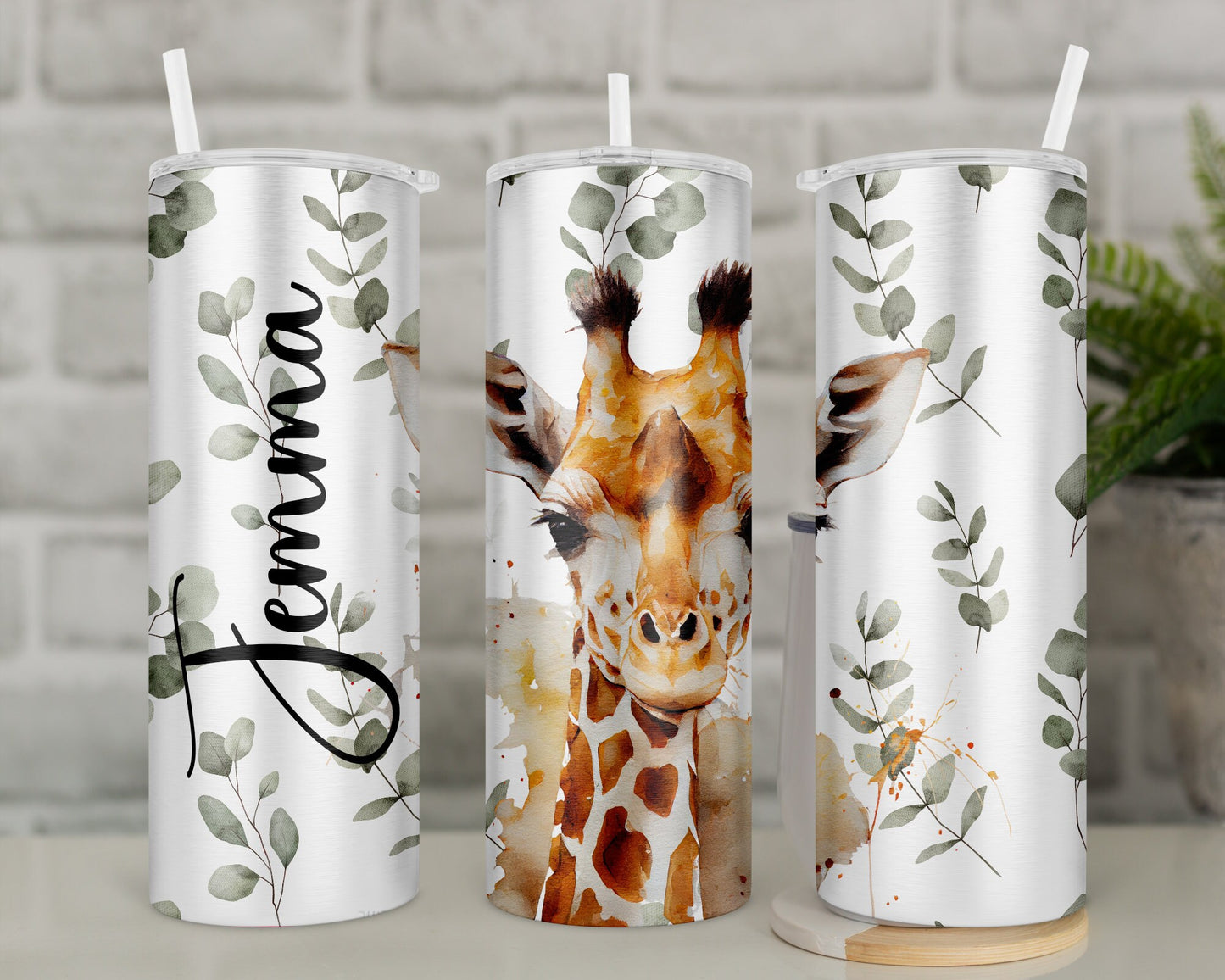Cute Baby Giraffe Tumbler | Insulated Travel Mug 20oz