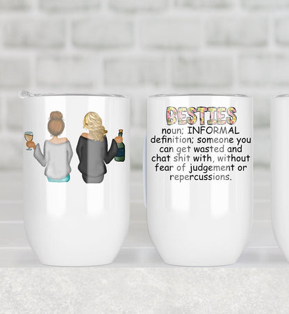 Personalised Best Friend Wine Glass | Bestie Insulated Wine Tumbler