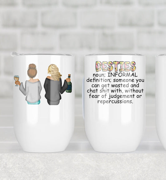 Personalised Best Friend Wine Glass | Bestie Insulated Wine Tumbler
