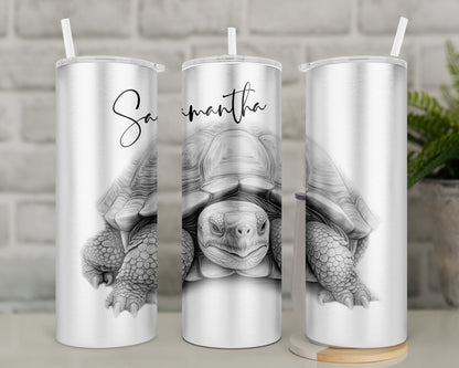 Personalised Tortoise Travel Mug l Insulated Tortoise Tumbler Gift