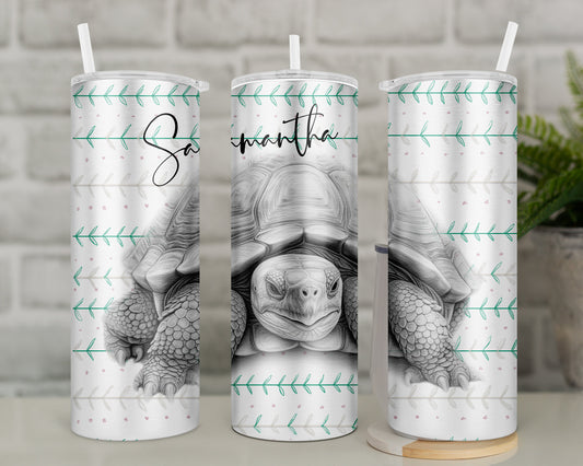 Personalised Tortoise Travel Mug l Insulated Tortoise Tumbler Gift